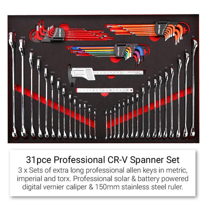 InfinityTool 990 – 20-Drawer Tool Cart with Top Cabinet & 990 Tools Included