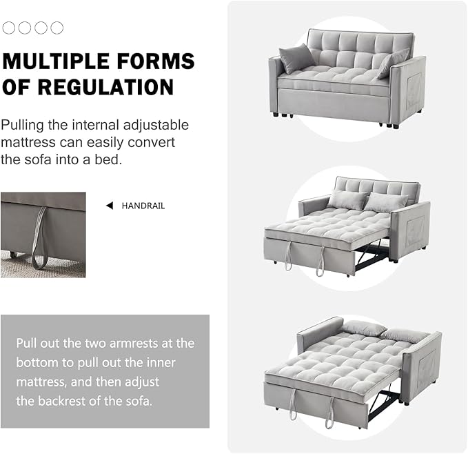 3-in-1 Convertible Sofa Bed