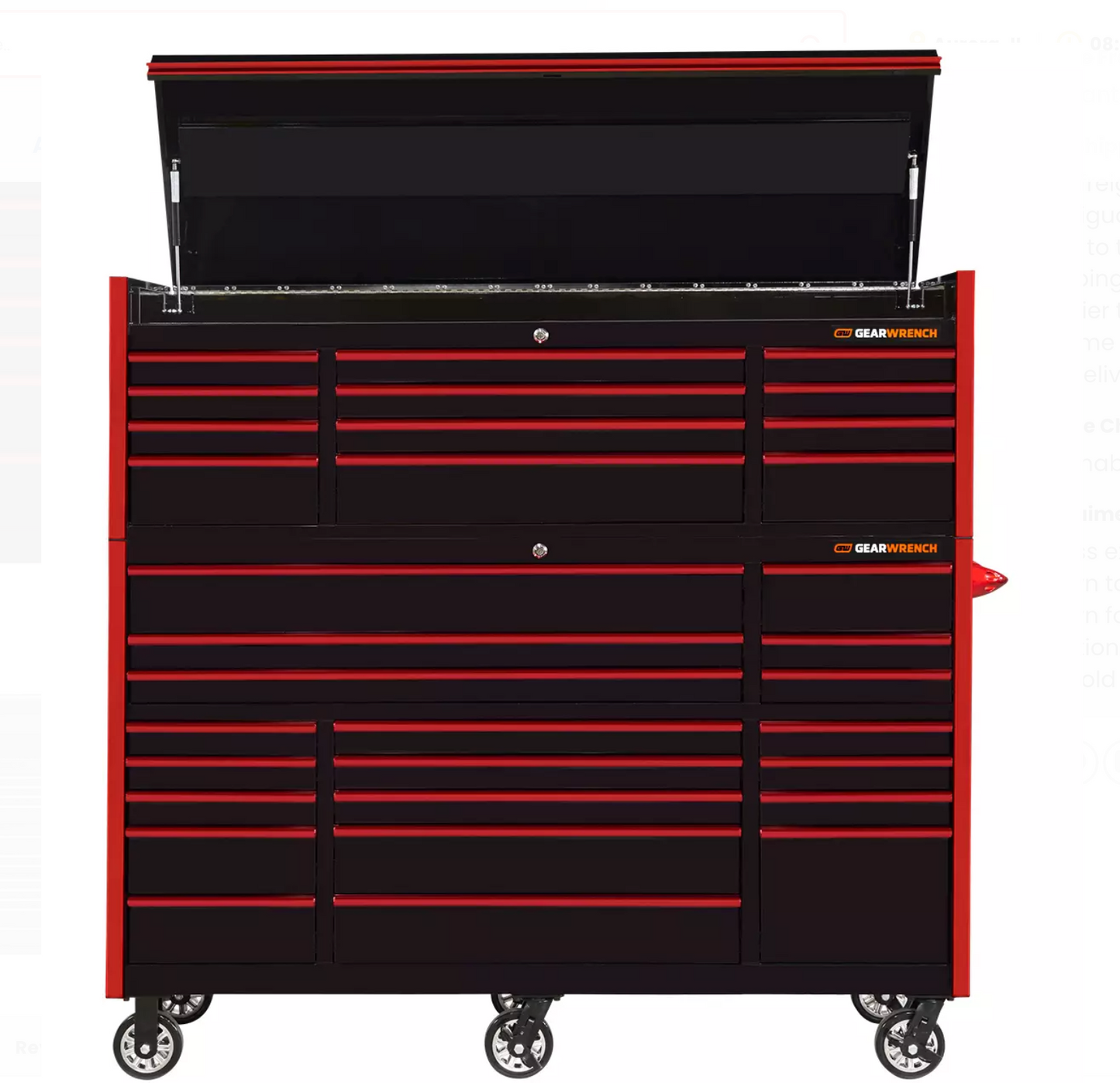 InfinityTool 990 – 20-Drawer Tool Cart with Top Cabinet & 990 Tools Included